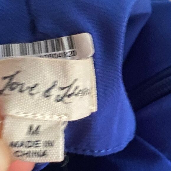 For Love And Lemons Maxi Dress Womens Sz M  Cobalt Blue Velvet Full Length Open - Picture 12 of 16